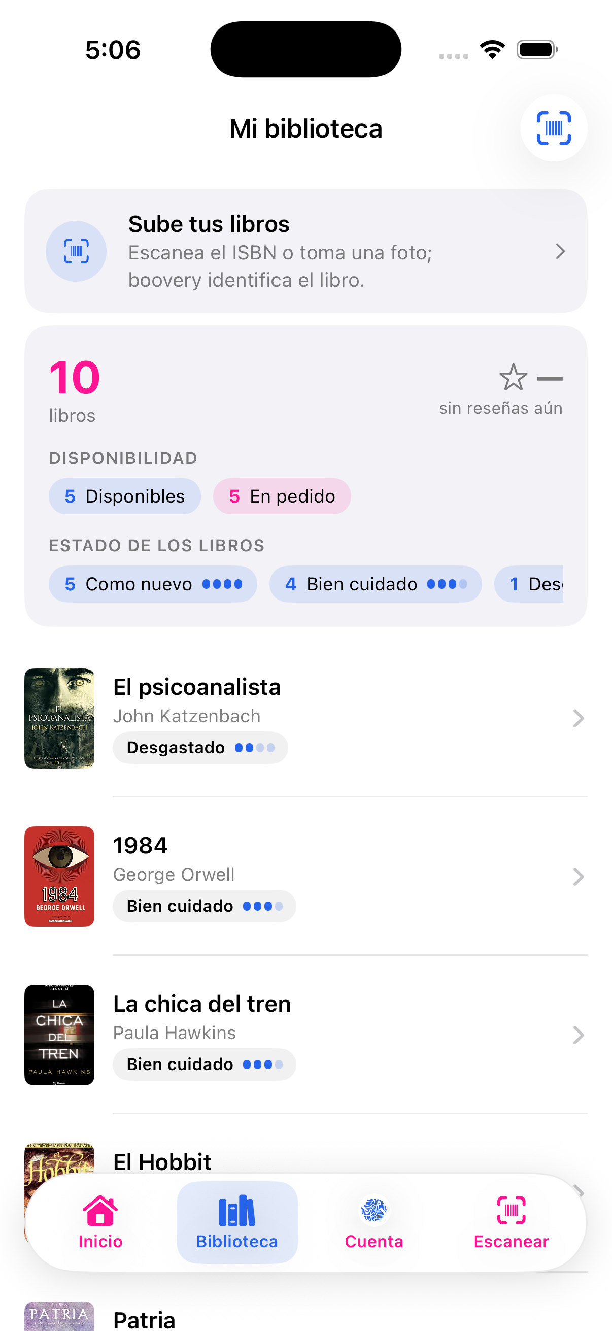 Mi biblioteca en boovery